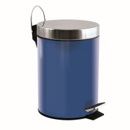 MSV pedal bin Unis, navy blue, stainless steel, 3 l - Rubbish Bin