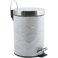 MSV Pedal bin Decors, steel, with wave motif, 3 l - Rubbish Bin