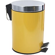 MSV pedal bin Unis, yellow, stainless steel, 3 l - Rubbish Bin