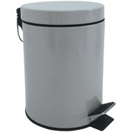 MSV pedal bin Unis, light grey, steel, 3 l - Rubbish Bin