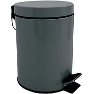 MSV pedal bin Unis, dark grey, steel, 3 l - Rubbish Bin