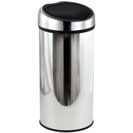 MSV waste bin with touch opening, glossy stainless steel, 30 l - Rubbish Bin