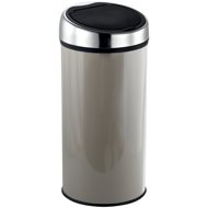 MSV waste bin with touch opening, grey-brown steel, 30 l - Rubbish Bin