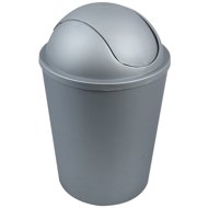 MSV tipping basket Ako, silver, plastic, 5,5 l - Rubbish Bin