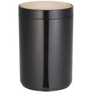 MSV Dumpster Oslo, black, plastic, bamboo lid, 5 l - Rubbish Bin