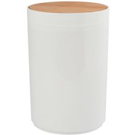 MSV Dumpster Oslo, white, plastic, bamboo lid, 5 l - Rubbish Bin