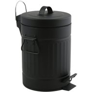 MSV pedal bin Habana, black, steel, with handles, 3 l - Rubbish Bin