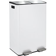 Spirella pedal waste bin Aliya, matt white, steel, 2 × 30 l - Rubbish Bin