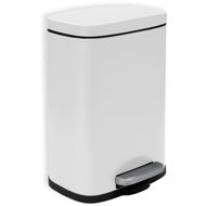 Spirella pedal bin Akira, matt white, steel, 5 l - Rubbish Bin