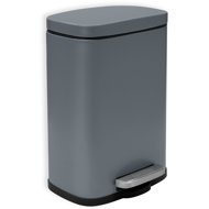 Spirella pedal bin Akira, matt grey, steel, 5 l - Rubbish Bin
