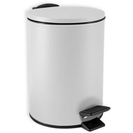 Spirella pedal bin Adelar, matt white, steel, 3 l - Rubbish Bin