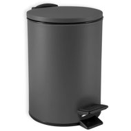 Spirella pedal bin Adelar, matt grey, steel, 3 l - Rubbish Bin