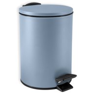 Spirella pedal bin Adelar, matt fog blue, steel, 3 l - Rubbish Bin