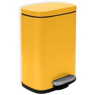 Spirella pedal bin Akira, matt saffron yellow, steel, 5 l - Rubbish Bin
