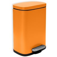 Spirella pedal bin Akira, matt orange, steel, 5 l - Rubbish Bin