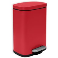 Spirella pedal bin Akira, matt red, steel, 5 l - Rubbish Bin