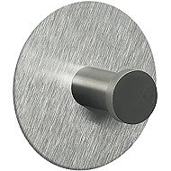 Spirella round towel hook PUNT - Round, brushed stainless steel, self-adhesive, 60 mm - Hooks