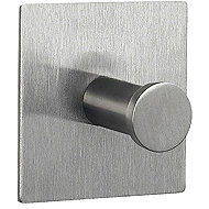 Spirella towel hook PUNT - Square, brushed stainless steel, self-adhesive, 45 × 45 mm - Hooks