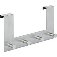 Spirella door hanger PUNT, brushed stainless steel, 4 hooks, 19 mm - Hooks