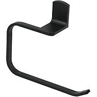 Spirella wall mounted towel holder TAKU, mat black, steel, 22 cm - Towel Rack