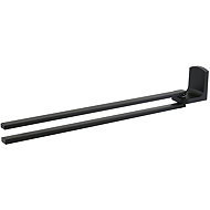 Spirella double wall mounted towel rail TAKU, mat black, steel, 39 cm - Towel Rack