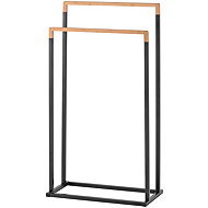 Spirella 2 towel rack CHIC, black, steel, bamboo - Towel Rack
