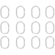 Spirella set of 12 rings for shower curtains C-MINNOR, transparent, SAN plastic - Rings