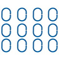 Spirella set of 12 rings for shower curtains C-MINNOR, dark blue, SAN plastic - Rings