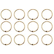 Spirella set of 12 rings for shower curtains RINGO SMALL, gold, metal, diameter 4 cm - Rings