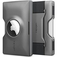Spigen Wallet S Card Holder with Card Key Ring Gunmetal AirTag - AirTag Key Ring