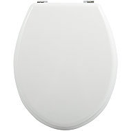 MSV Toilet Seat, White, Galvanised Hinges - Toilet Seat