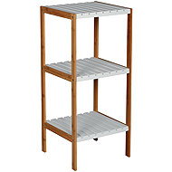 MSV Bamboo shelf Regie, 3 shelves, white, 85 cm - Shelving Unit