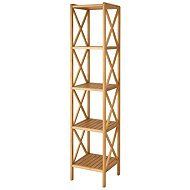 MSV Bamboo shelf Regie, 5 shelves, 153 cm - Shelving Unit