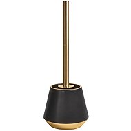 Spirella JOSHUA with ceramic container, black-gold - Toilet Brush