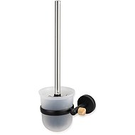 MSV WC wall-mounted brush IANA, with glass container, white-black - Toilet Brush