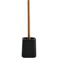 MSV Toilet brush KAMLA, with plastic container, black, bamboo - Toilet Brush
