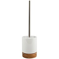 MSV WC brush TALLINN, with ceramic container, white, bamboo - Toilet Brush
