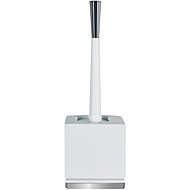 Spirella toilet brush ROMA, with white porcelain bowl, silver base - Toilet Brush