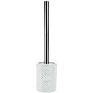 Spirella toilet brush MERO, with ceramic container 3D effect, white - Toilet Brush