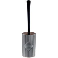 Spirella toilet brush GRAPHIC, with black and white plastic container - Toilet Brush