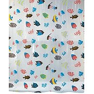 Spirella shower curtain FISH, fish motif, clear, 180 × 200 cm, PEVA - Shower Curtain