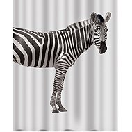 Spirella shower curtain ZEBRA, white-black, 180 × 200 cm, polyester - Shower Curtain