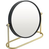 Spirella cosmetic magnifying mirror Bly, black, polyresin, gold stand - Makeup Mirror
