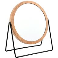 MSV cosmetic magnifying mirror Satchi, black, steel, bamboo - Makeup Mirror
