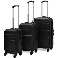 Set of three wheeled suitcases, 45,5 / 55 / 66 cm, black - Case Set