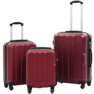 Set of wheeled suitcases 3 pcs, ABS, burgundy - Case Set