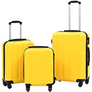 Set of wheeled suitcases, 3 pcs, yellow, ABS - Case Set