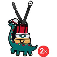 Suitcaseplus Name tag for suitcase 2 × LTD197 Dinosaurus - Luggage Tag