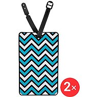 Suitcaseplus Name tag for suitcase 2 × LTD188 Turquoise white - Luggage Tag