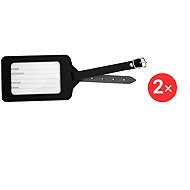 Kufryplus Name tag for suitcase 2 × LTK226 black - Luggage Tag